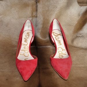 Sam Edelman Onyx d'Orsay Pump, Red Suede